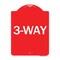 Signmission Designer Series Sign-3-Way, Red & White Aluminum Architectural Sign, 18" x 24", RW-1824-24408 A-DES-RW-1824-24408 - alternate 1